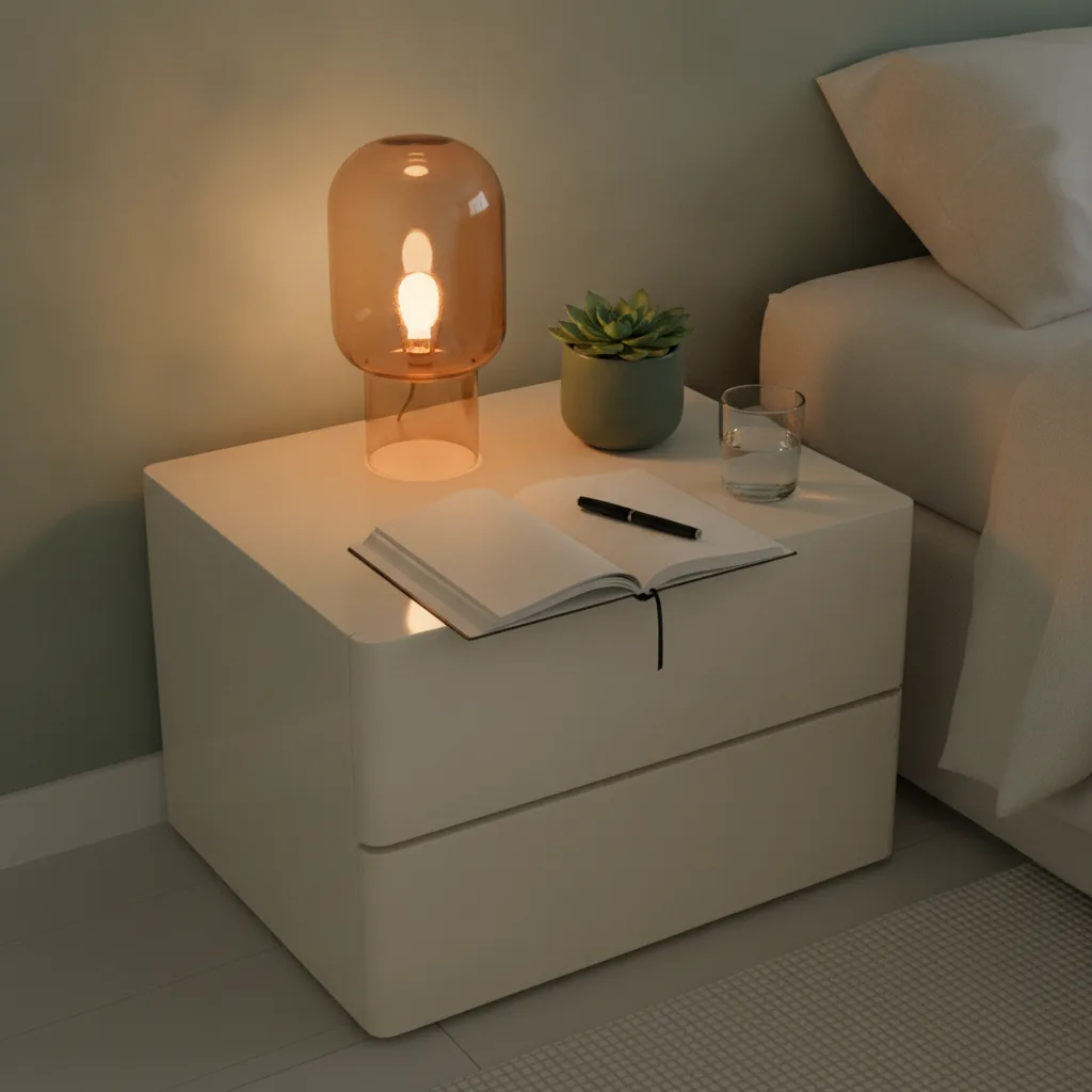 Peaceful bedtime ritual setup
